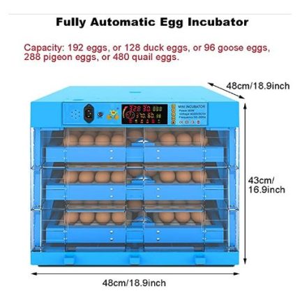 Auto Egg Poultry Incubator Uses Electricity Or Battery 192eggs