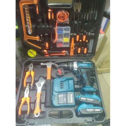 Makita Cordless Drill 47PC Tool Set 36v WITH 2 Batteries