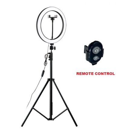 Generic Tripod Stand, Ring Light, Phone Holder And Remote