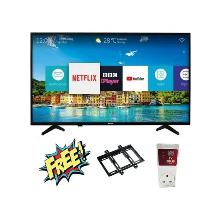 Vitron 43''SMART TV Android Frameless TV, Netflix, YouTube +FREE TV Guard +Bracket - Image 1