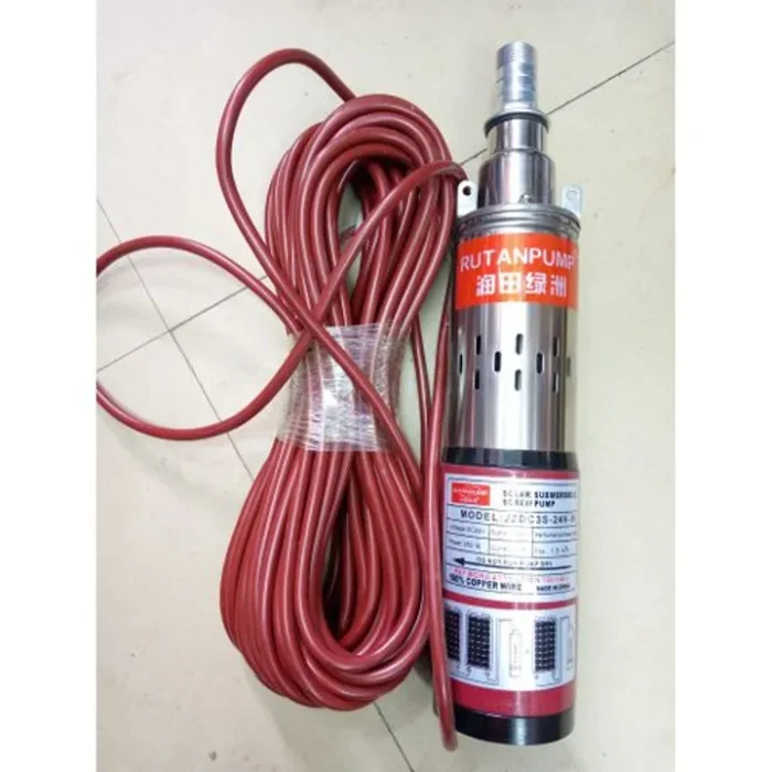 24V 250W HIGH LIFT SUBMERSIBLE DIRECT SOLAR PUMP CONNECTION DC, Solar Silver - Image 1