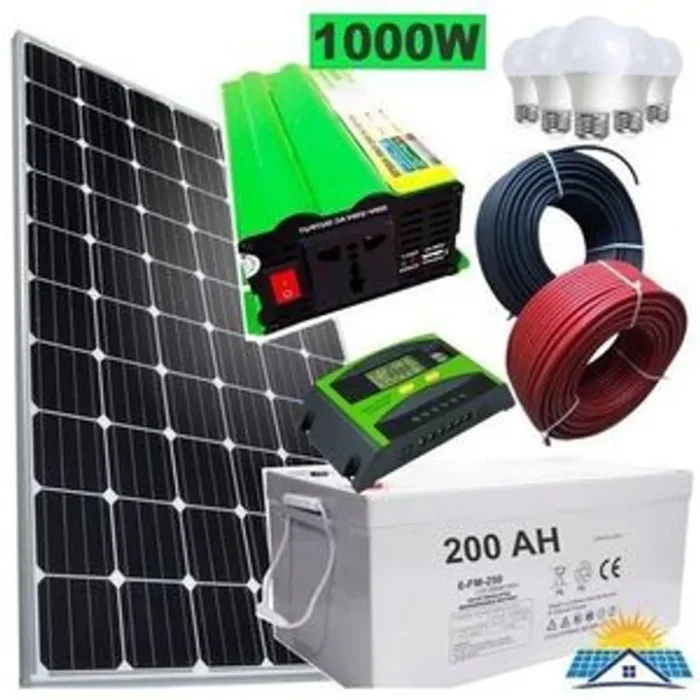 Solarmax 300 WATTS FULLKIT:300 Watts Panel+200AH Battery+600 Watts Inverter+20A Controller+4 Bulbs+10M Dropping Cable - Image 1